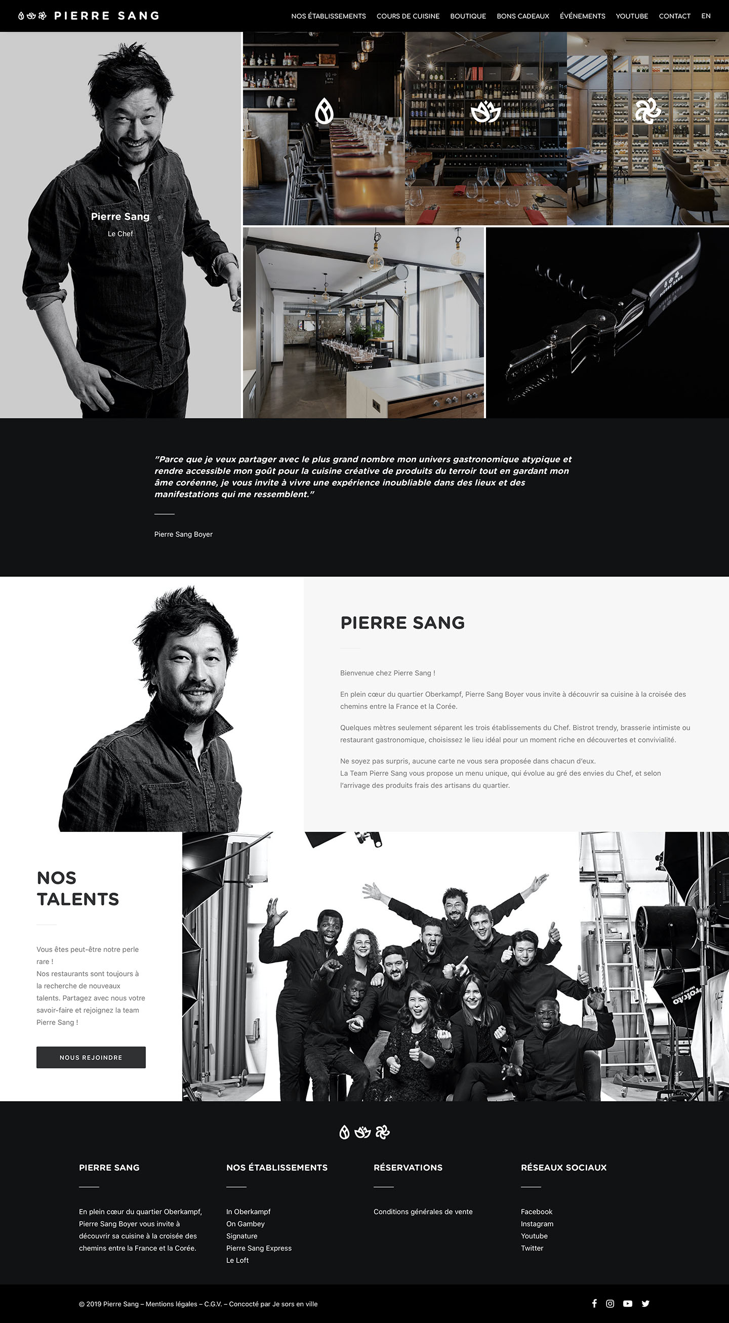 Site web Pierre Sang Paris
