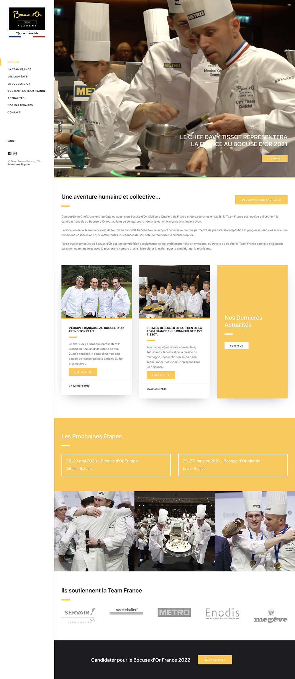 Site web Team France Bocuse d'Or Lyon