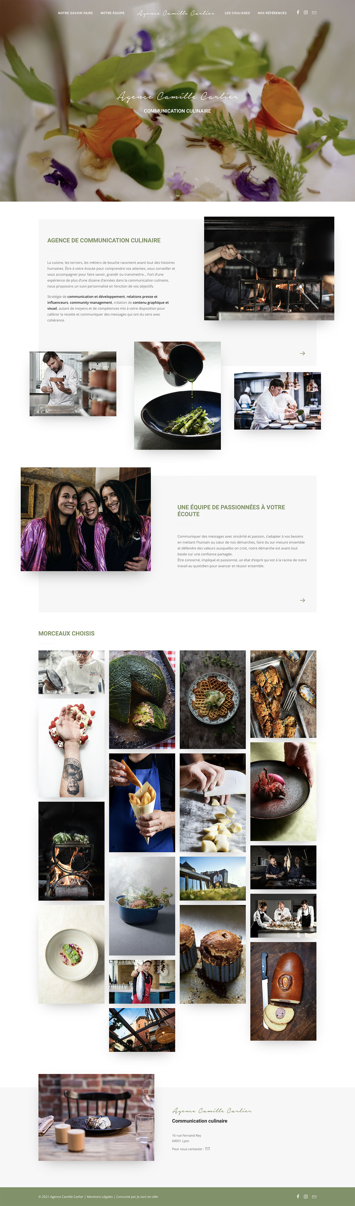 Site web Camille Carlier Lyon