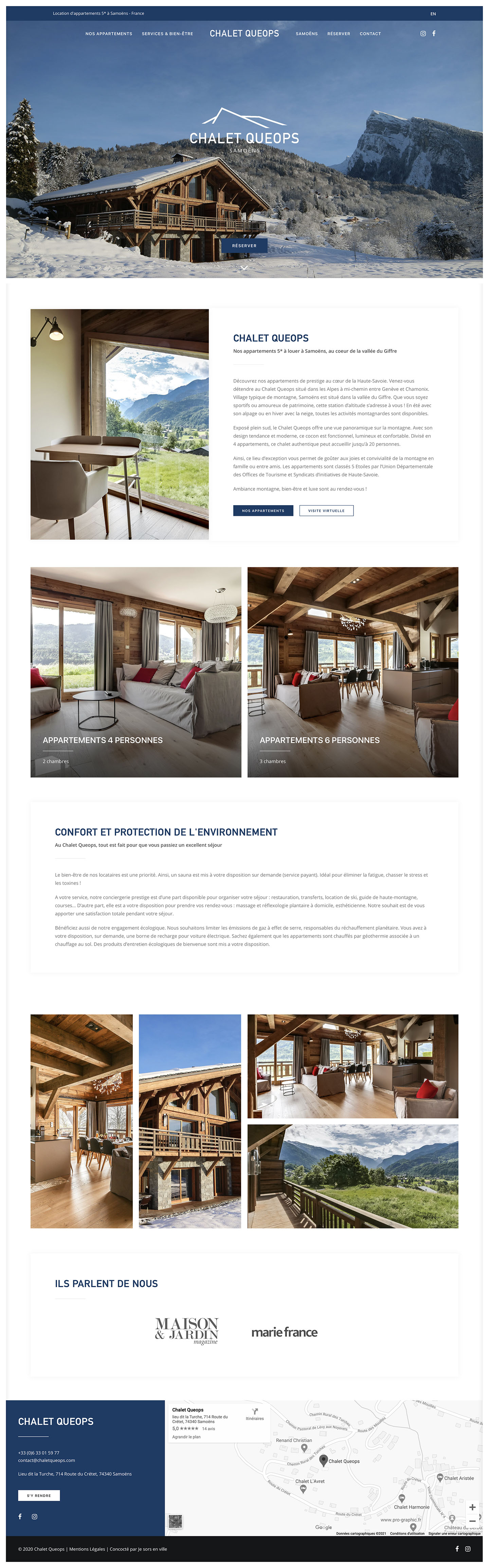 Site web Chalet Queops Haute-Savoie