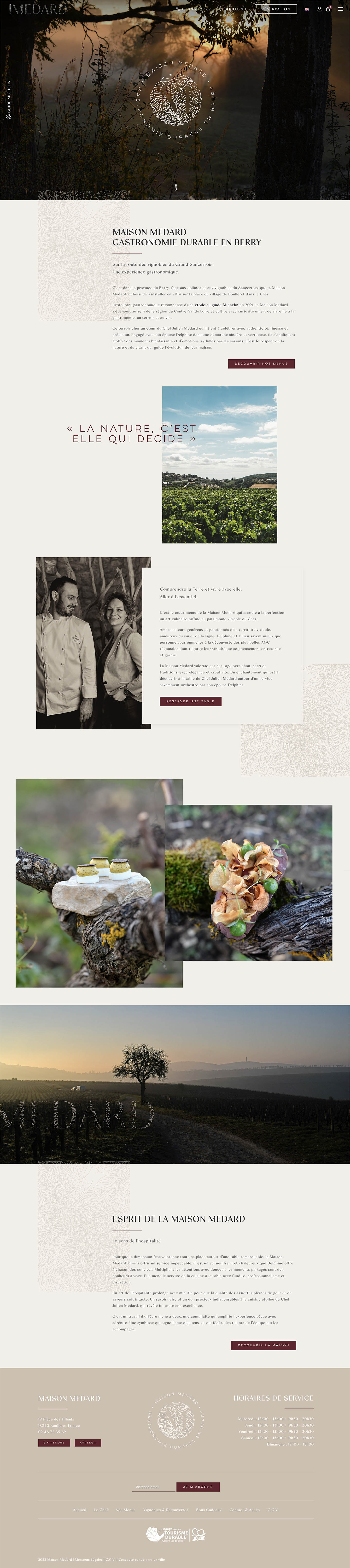 Site web Maison Medard